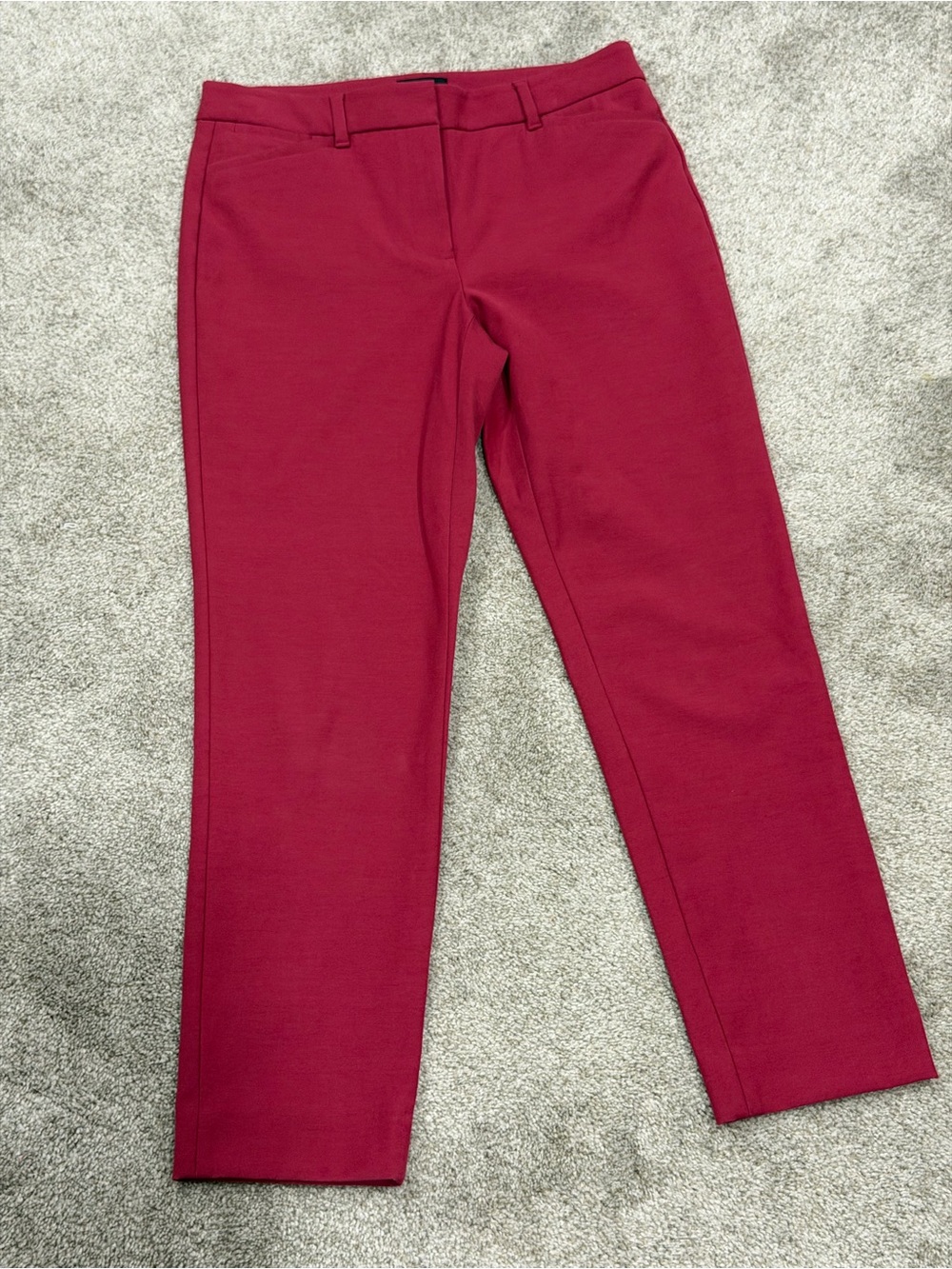 White House Black Market the Slim Ankle Pants in Raspberry Red